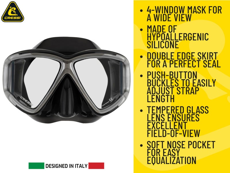 Cressi Pano 4 & Supernova Dry (Clear/Azure) - Image 3