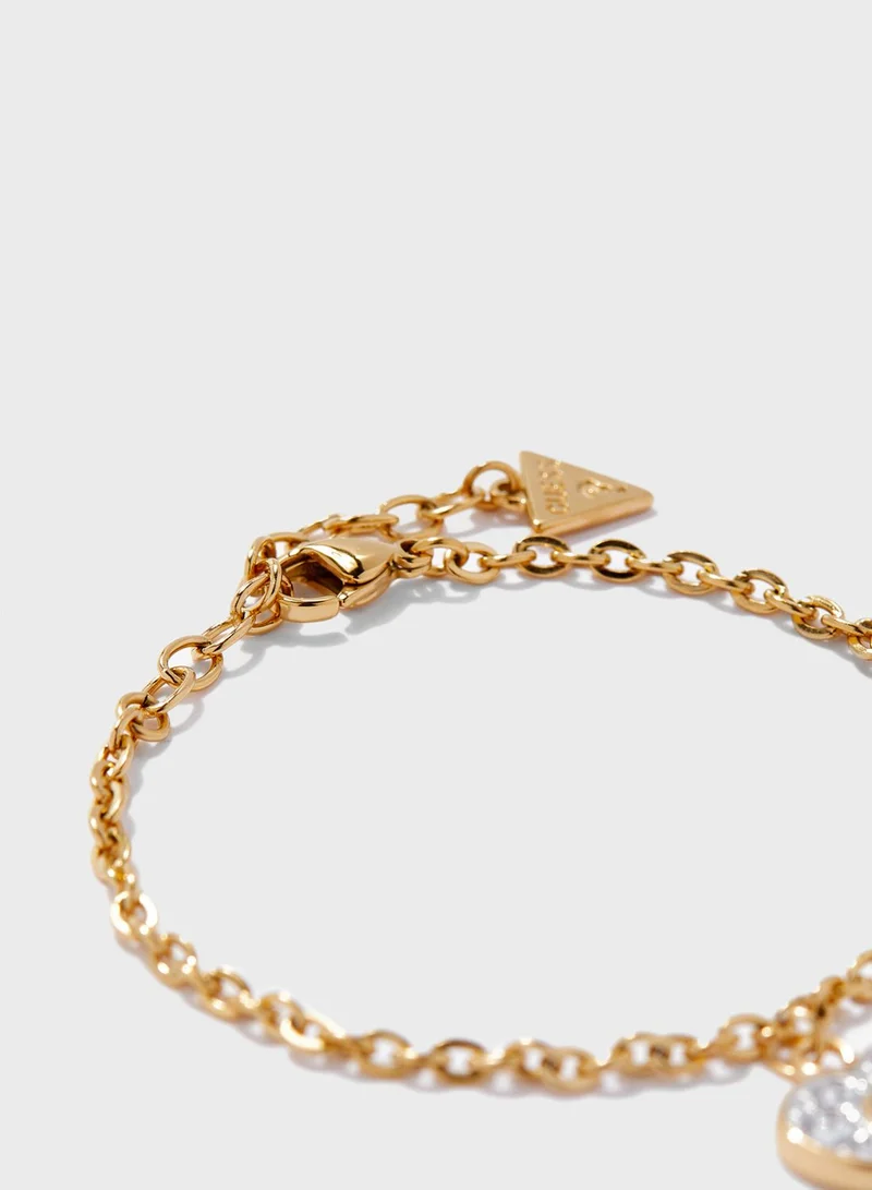 GUESS Pave Heart Crystals Bracelet