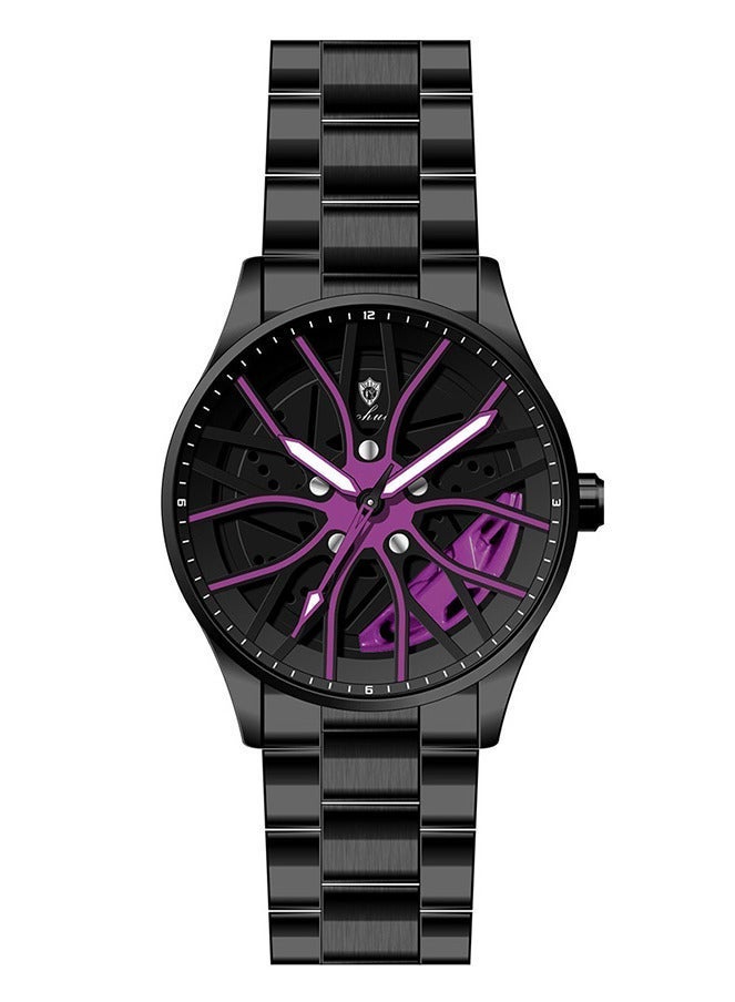 GOHUOS Men's Casual New Wheels Rolling Creative Fashion Waterproof Stainless Steel Band Quartz Watches Car Watches Gifts for Men  - 42mm - Image 4