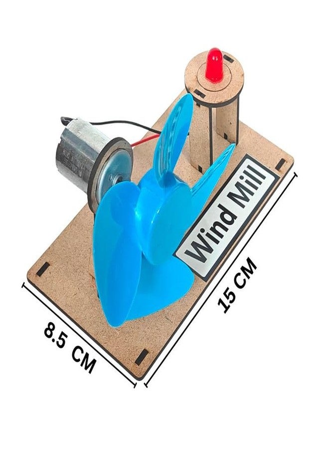 ESPtronics مشروع علمي تجريبي من إي إس بترونيكس، طاحونة هوائية جاهزة الصنع، نموذج عملي فيزيائي، مجموعة ألعاب مروحة للأطفال في المدارس - Image 5