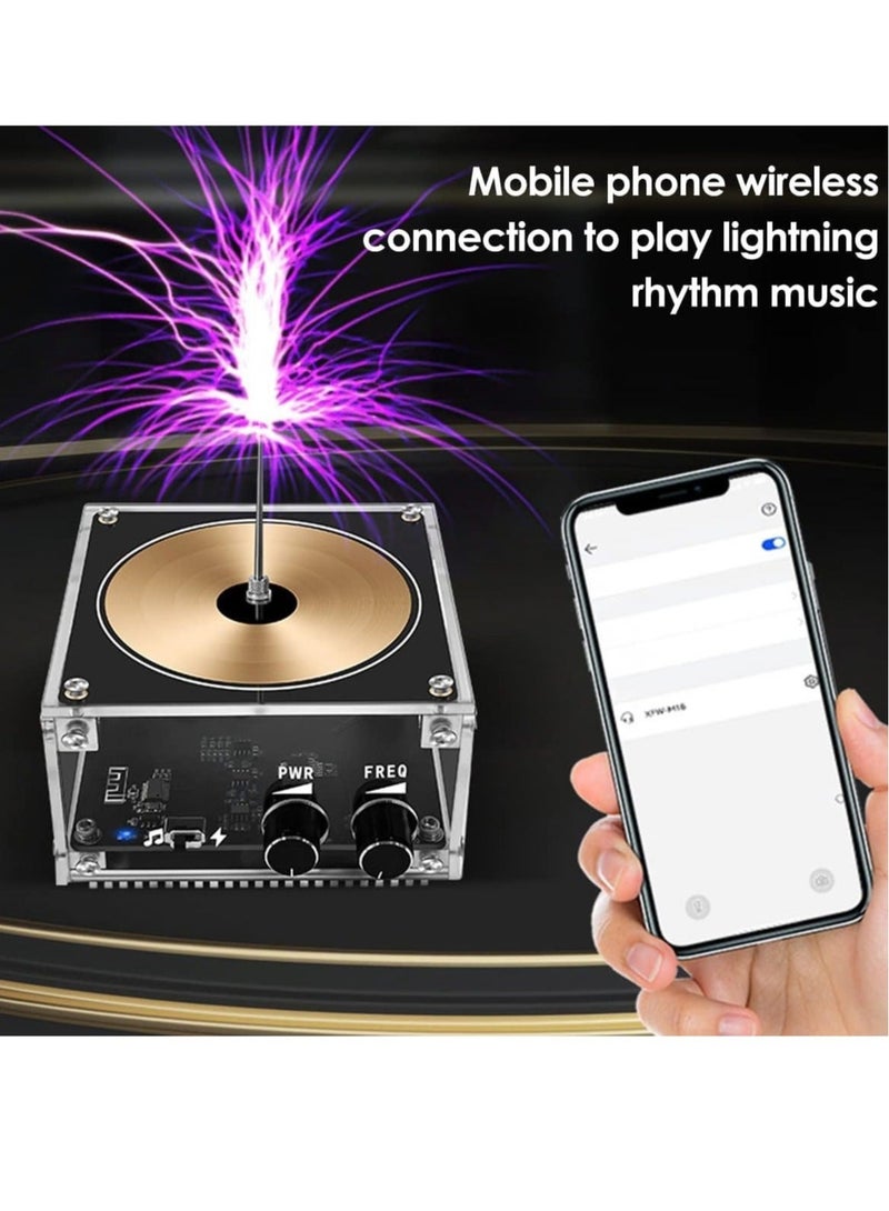 Musical Tesla Coil Kit, Solid State Music Tesla Coil, Touchable Artificial Lightning Spark Gap Arc Generator Multifunctional Desktop Toy Science Teaching Experiment Model for Birthday Gift - Image 2