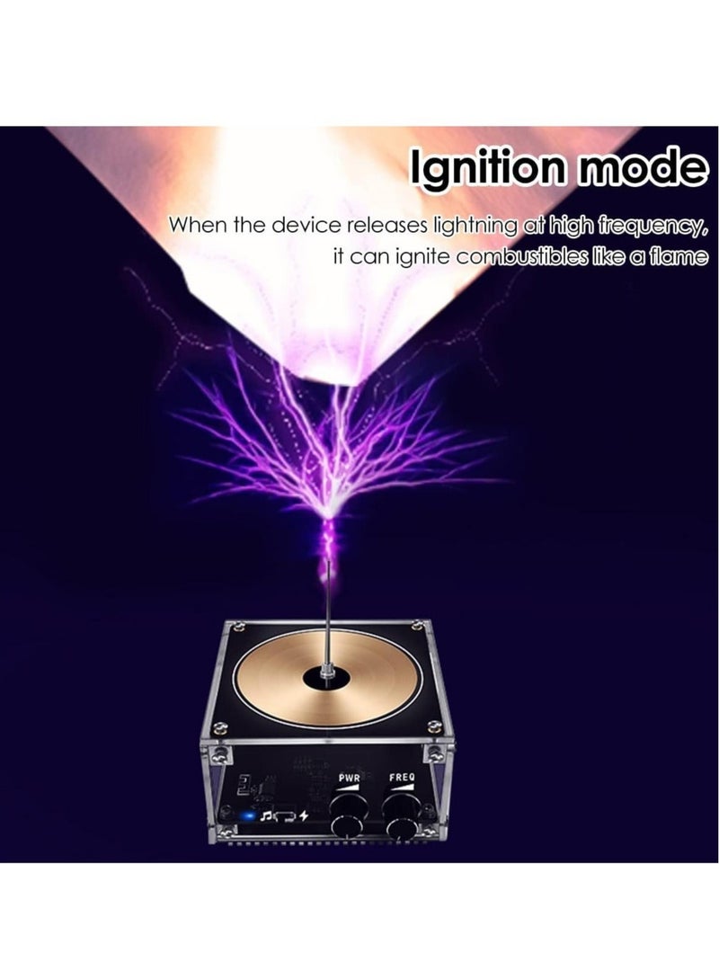 Musical Tesla Coil Kit, Solid State Music Tesla Coil, Touchable Artificial Lightning Spark Gap Arc Generator Multifunctional Desktop Toy Science Teaching Experiment Model for Birthday Gift - Image 4