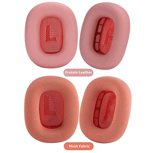 Earrock Upgraded Silicone Ear Cushions for AirPods Max Headphones, Protein Leather Covered Ear Pads with Silicone & Memory Foam and Magnet (Pink) - Image 3