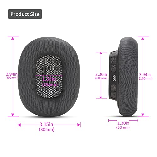 Earrock Upgraded Silicone Ear Cushions for AirPods Max Headphones, Protein Leather Covered Ear Pads with Silicone & Memory Foam and Magnet (Pink) - Image 4