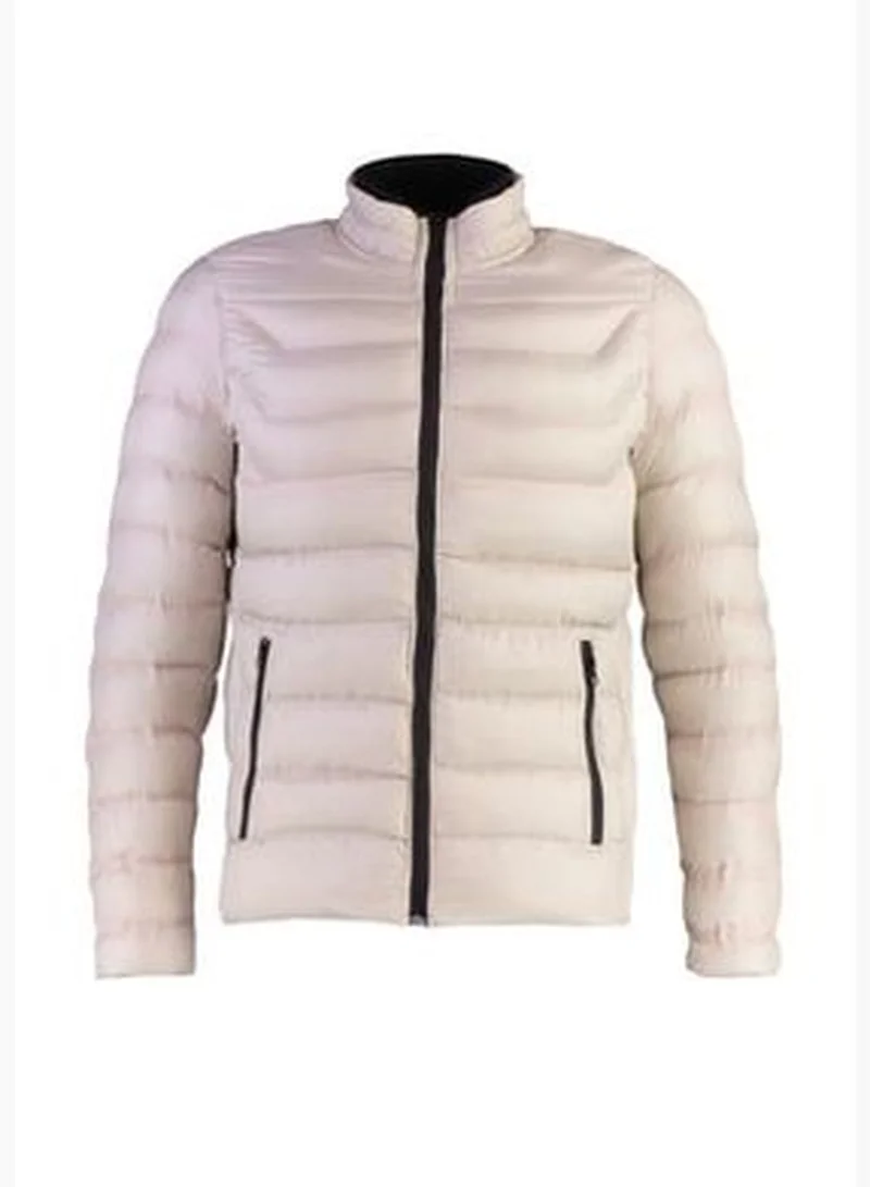 trendyol Taş Men's Regular Fit Standing Collar Puffy Windproof Coat.