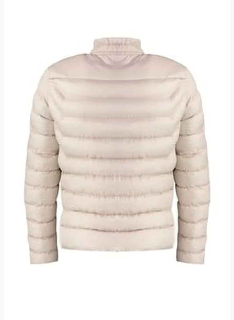 trendyol Taş Men's Regular Fit Standing Collar Puffy Windproof Coat.