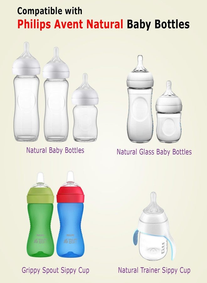 joyfeed Straw Cup Conversion Kit for Philips Avent Natural Baby Bottles,Weighted Straw Sippy Cup Transition Kit with Soft Nipple and Handles for Toddler, Pack of 4 - Image 5