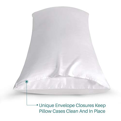 Oubonun 100% Cotton Body Pillowcase - 800 Thread Count/21x54, Moisture Absorbent and Breathable, Premium Hotel Body Pillow Cover for All Seasons, White - Image 4
