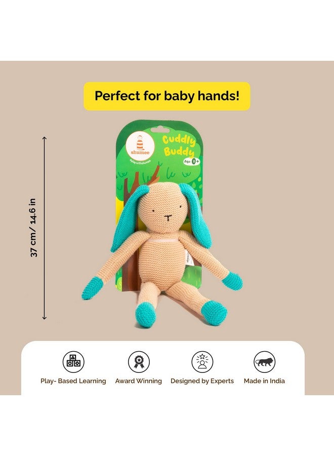 shumee Knitted Bunny(Oreo) Plush Toy (0+ Years) | Multicolor | Organic Cotton Toy | Cuddly Buddy Toy for Kids | Child Safe & Non Toxic - Image 2