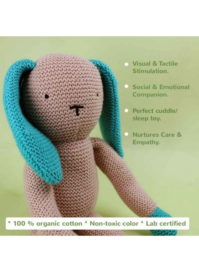 shumee Knitted Bunny(Oreo) Plush Toy (0+ Years) | Multicolor | Organic Cotton Toy | Cuddly Buddy Toy for Kids | Child Safe & Non Toxic - Image 4