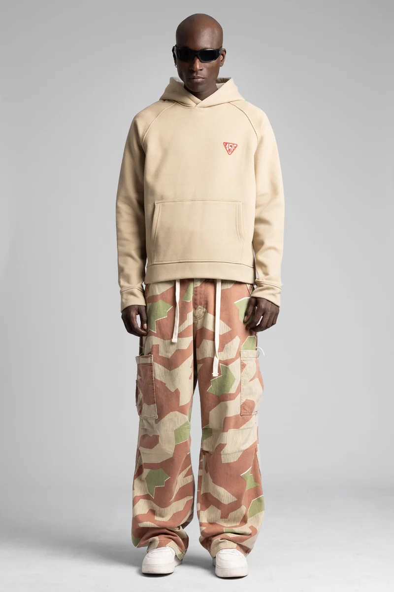 Catch Hooded Sweatshirt with Minimalist Embroidery Detail