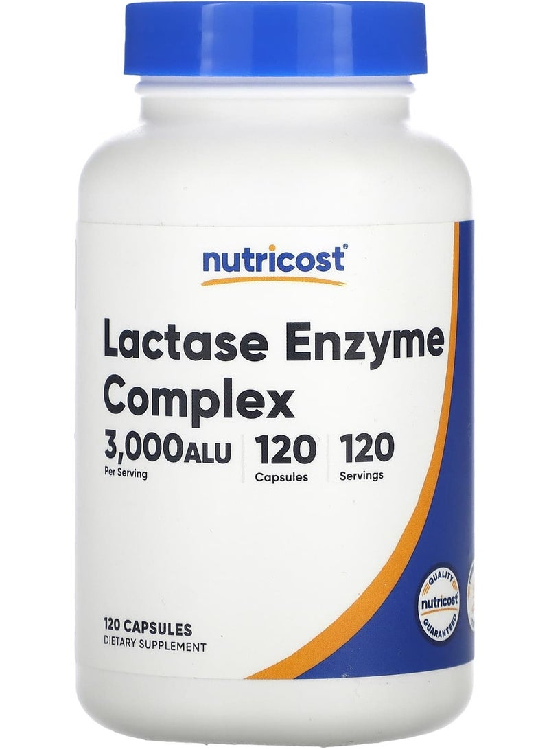 Nutricost Lactase Enzyme Complex, 3,000 ALU, 120 Capsules
