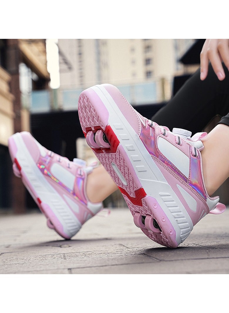 إسكدنيا Sneaker Skate Shoes with Wheels Roller Skates Shoes - Image 3