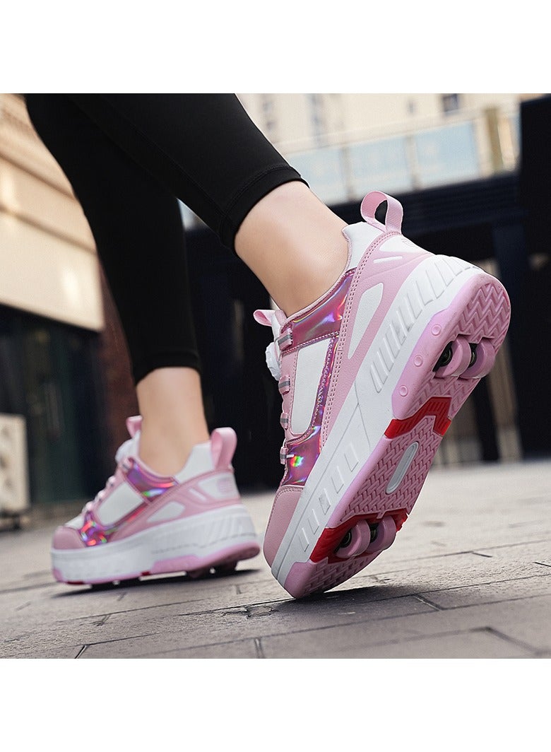 إسكدنيا Sneaker Skate Shoes with Wheels Roller Skates Shoes - Image 4