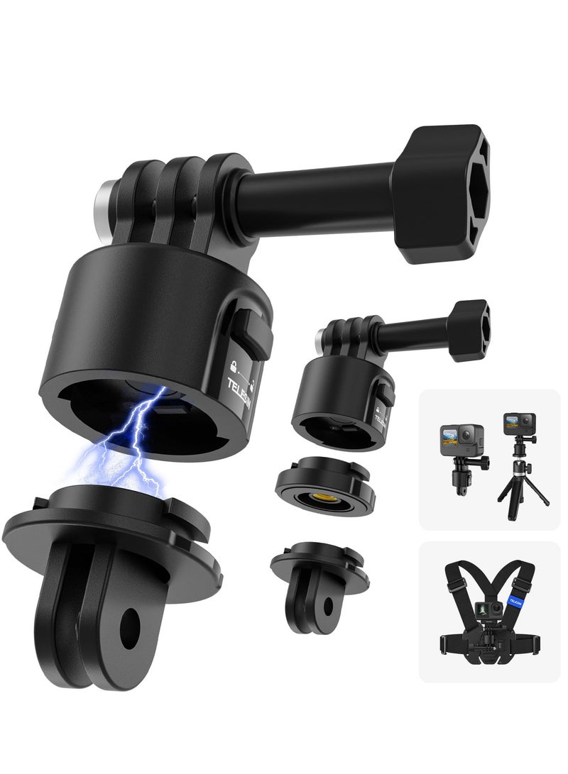 Quick Release Mount Adapter Base Kit For Insta360 Ace/Ace Pro with 1/4 Screw Hole Base Accessory Selfie Stick Backpack Neck Mounts  - Image 1