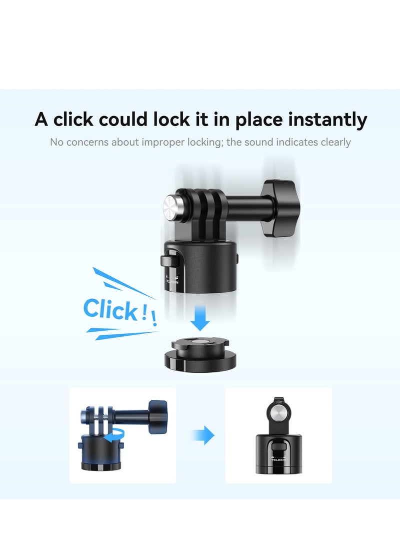 Quick Release Mount Adapter Base Kit For Insta360 Ace/Ace Pro with 1/4 Screw Hole Base Accessory Selfie Stick Backpack Neck Mounts  - Image 2