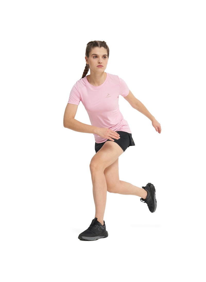 Athlex Women's Running T-shirt Peony, Demix, MOVI Cool+ Moisture-Wicking, Mesh Insert for Ventilation, Reflective Details, Comfortable and Stylish for Daily Runs - Image 4