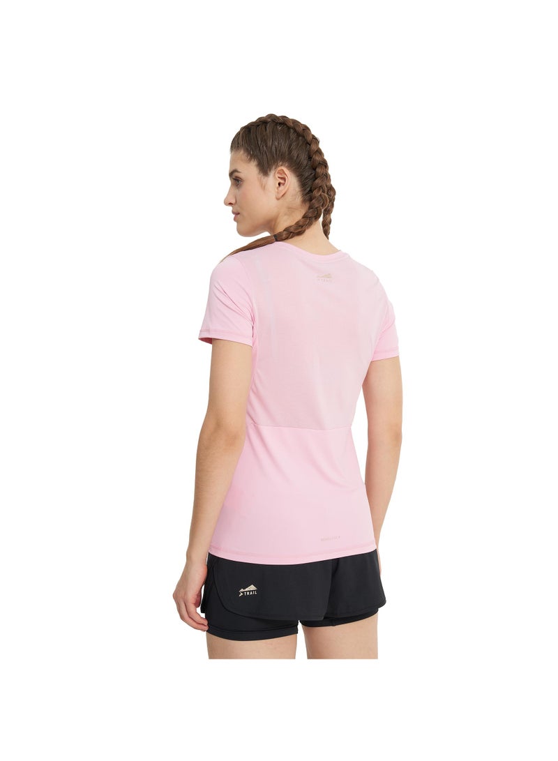 Athlex Women's Running T-shirt Peony, Demix, MOVI Cool+ Moisture-Wicking, Mesh Insert for Ventilation, Reflective Details, Comfortable and Stylish for Daily Runs - Image 3