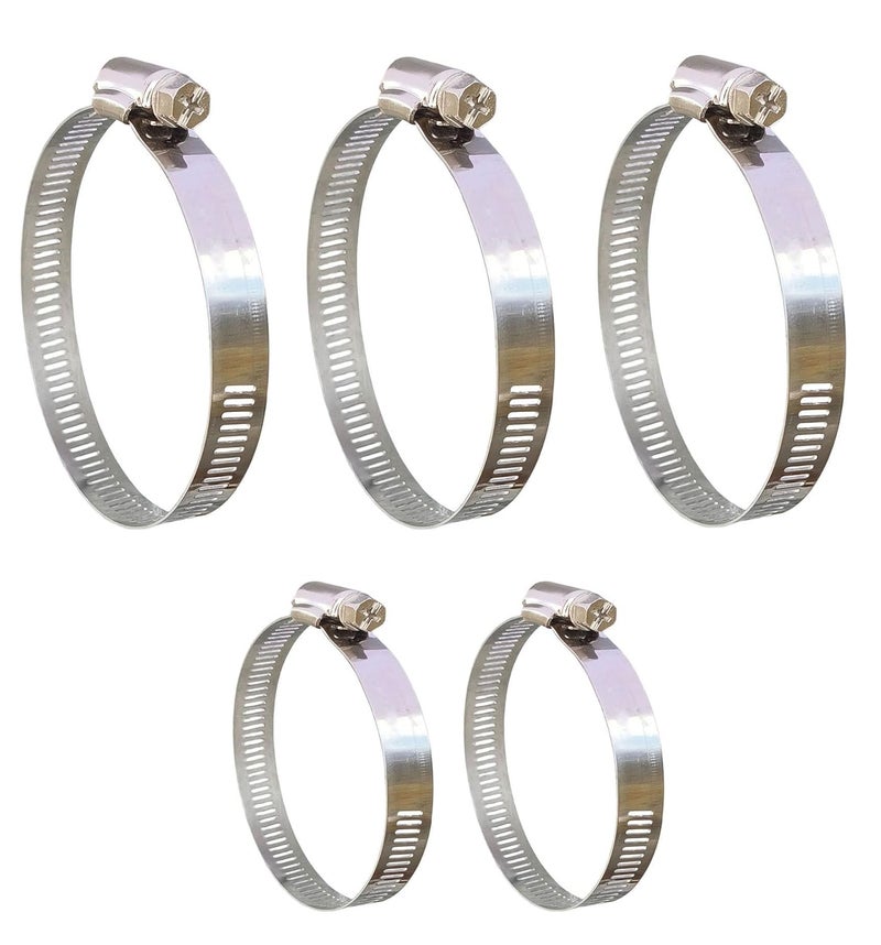 ES EKSAFAR ESEKSAFAR 5pcs Two type Adjustable Hose clamp set (3pc-4 inch and 2pc-3 inch Hose clamp) - Image 1
