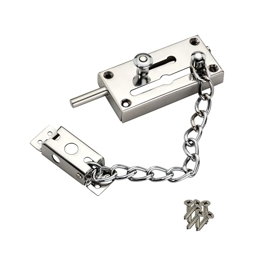 Sardar DL-07 Stainless Steel Door Latch with Chain for Home Security (SS) - Image 4