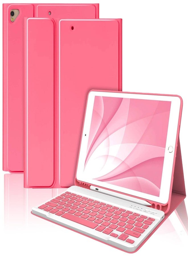 MMK Keyboard Case for iPad 10.2" 9th 8th 7th Generation, with Detachable Bluetooth Keyboard & Pencil Holder, for iPad 10.2 Inch/iPad Air 10.5"(3rd Gen)/iPad Pro 10.5", Auto Sleep/Wake Function- Watermelon - Image 1