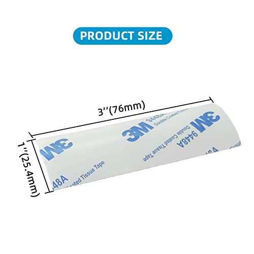 Kowibcl 10 Sets Horizontal Blinds Replacement Slats, White 1 inch Vinyl Mini Horizontal Blind Repair Tabs,White Blind Fixers for Horizontal Blinds Replacement Slats & Parts(1" W x 3" L) - Image 2