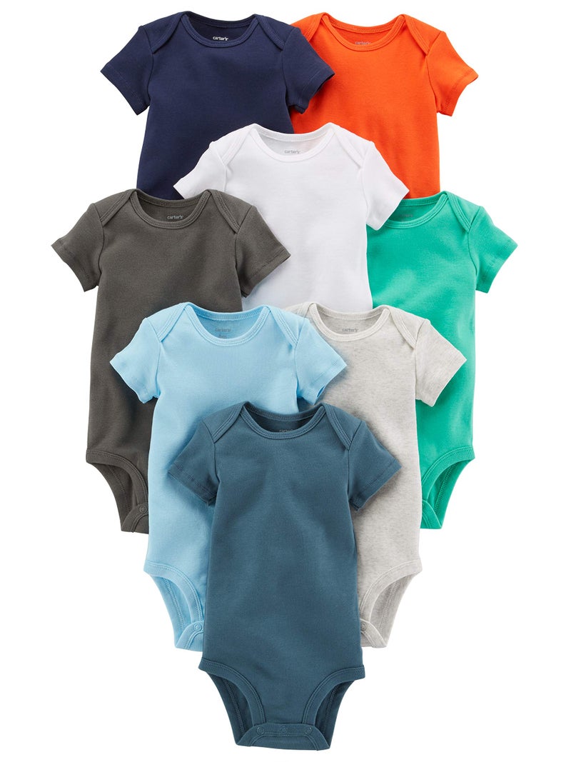 Carter's Baby Boys' 8-Pack Short-Sleeve Bodysuits - Image 1