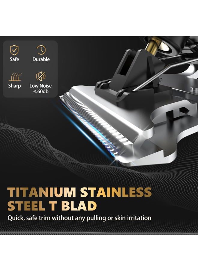 UFREE Hair Trimmer & Beard Trimmer for Men Professional, Electric Razor Shavers for Men, T Blade Precision Edgers Liners, Barber Clippers for Hair Cutting Mustache Facial, Mens Gifts - Image 3