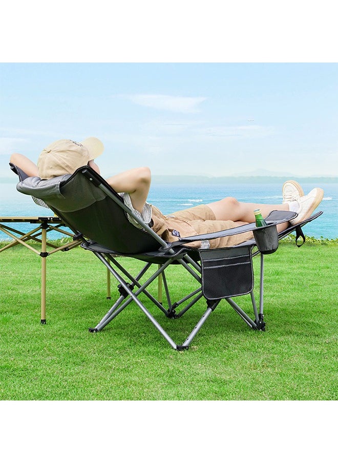 Extra Large Portable Camping Chairs with Pillow Adjustable Sitting and Lying Modes, Enjoy the Outdoors with a Versatile Folding Chair Sports Chair Outdoor Chair & Lawn Chair Black 60x60x90cm - pzsku/Z990355EB30F27E63834CZ/45/_/1740972011/51f0a488-2df3-4e45-a62b-796de9a45617