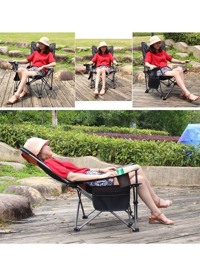 Extra Large Portable Camping Chairs with Pillow Adjustable Sitting and Lying Modes, Enjoy the Outdoors with a Versatile Folding Chair Sports Chair Outdoor Chair & Lawn Chair Black 60x60x90cm - pzsku/Z990355EB30F27E63834CZ/45/_/1740972012/dfc4db92-b371-4efe-b4b7-c869919248ee