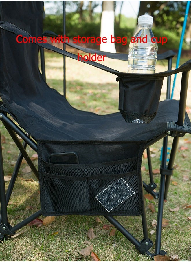 Extra Large Portable Camping Chairs with Pillow Adjustable Sitting and Lying Modes, Enjoy the Outdoors with a Versatile Folding Chair Sports Chair Outdoor Chair & Lawn Chair Black 60x60x90cm - pzsku/Z990355EB30F27E63834CZ/45/_/1740972014/be8c953a-559f-49bb-819c-f5e067340722