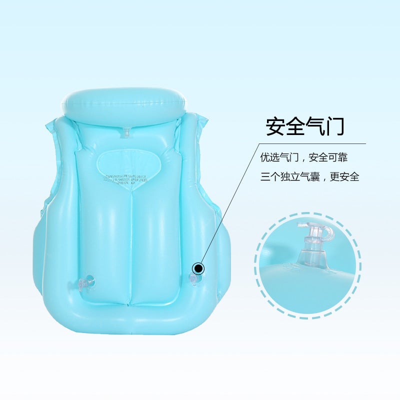 New Inflatable Abc Swimsuit Thickened Pvc Buoyancy Vest Swimming Leak-Proof Children'S Life Jacket Swimming Vest Manufacturers - Image 4