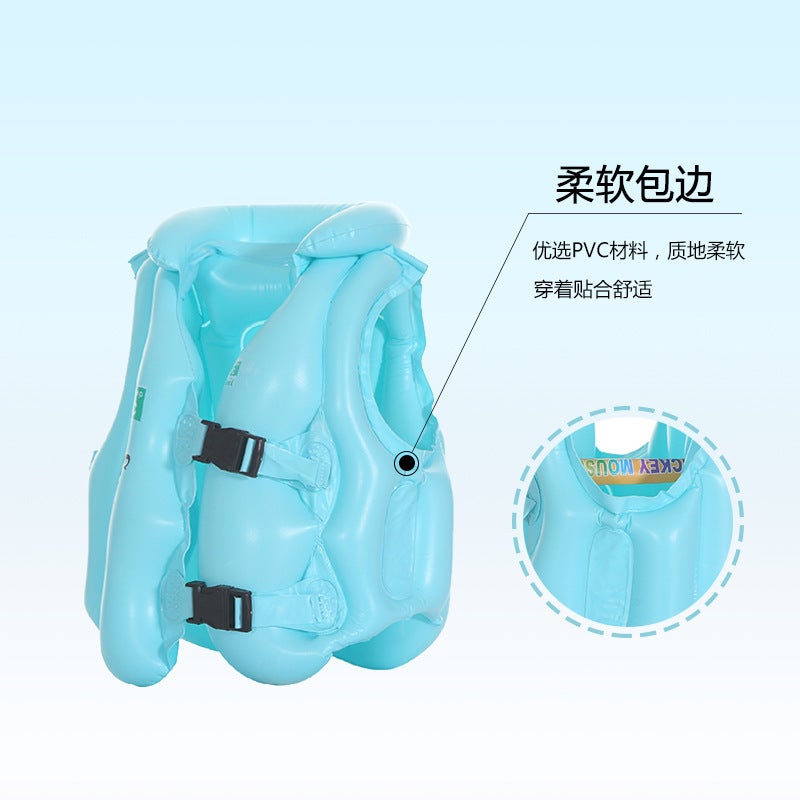 New Inflatable Abc Swimsuit Thickened Pvc Buoyancy Vest Swimming Leak-Proof Children'S Life Jacket Swimming Vest Manufacturers - Image 3