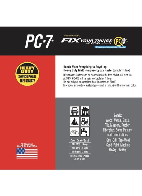 Pieces Products Pieces -7 Epoxy Adhesive Paste Two-Part Heavy Duty 4Lb In Two Cans Charcoal Grey