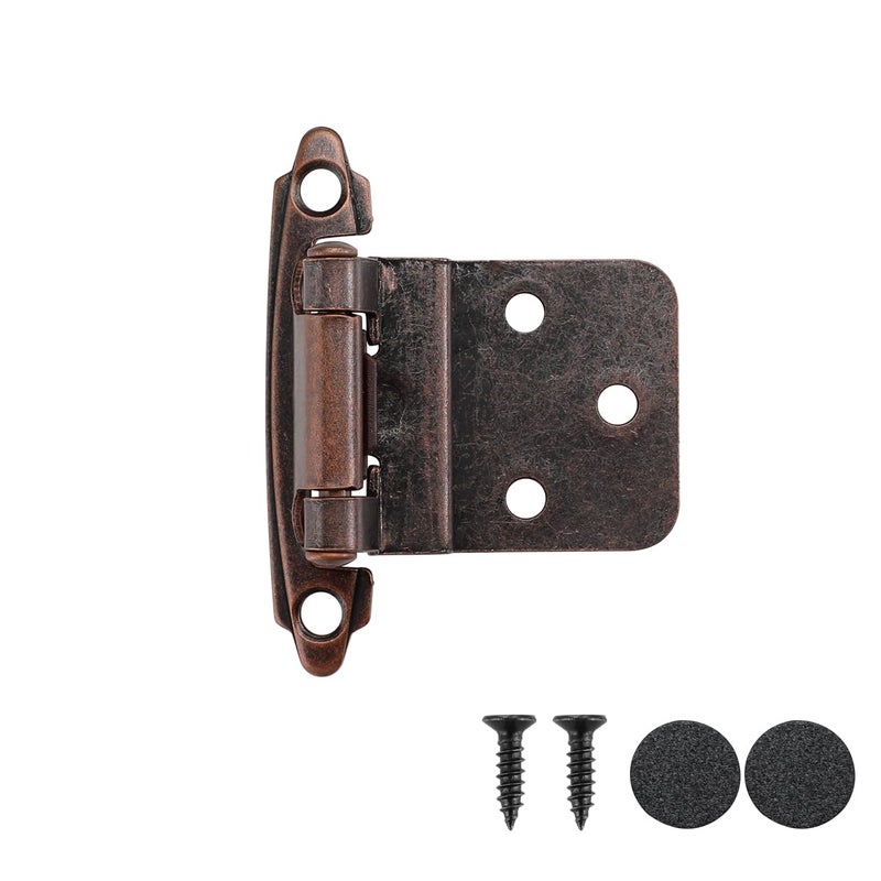 JQK 38 Inch Inset Cabinet Door Hinges Oil Rubbed Bronze 10 Pack 5 Pairs Flush Face Mount Cupboard SelfClosing Kitchen Cabinet Hardware Hinges with Door Bumper CH201ORBP10 - Image 2