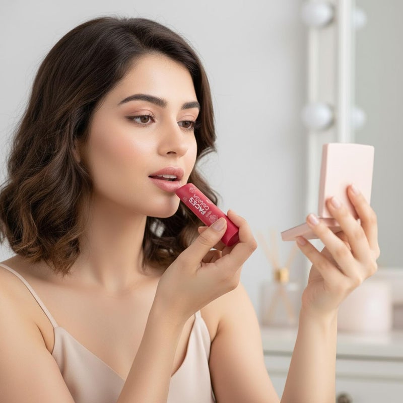 FACESCANADA Rose Lip Balm with SPF 15 | 12H Moisture Lock Tinted Lip Care with Shea Butter, Vitamin C & E | Hydrates, Softens & Protects | Sheer Pink Tint | Non-Sticky Daily Use | 0.16 Oz (4.5g) - Image 2