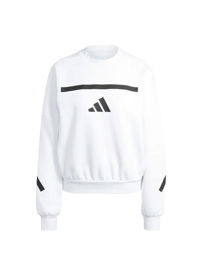 اديداس سويت شيرت أبيض نسائي