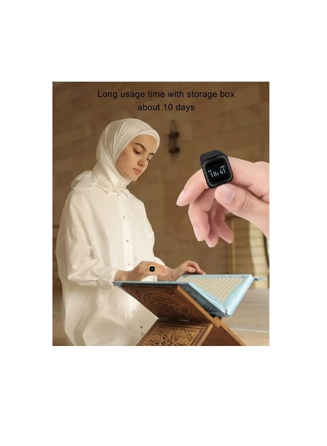 BSTWSH Smart Tasbih Ring Metal Version With Prayer Time Reminder 22mm  - Image 3