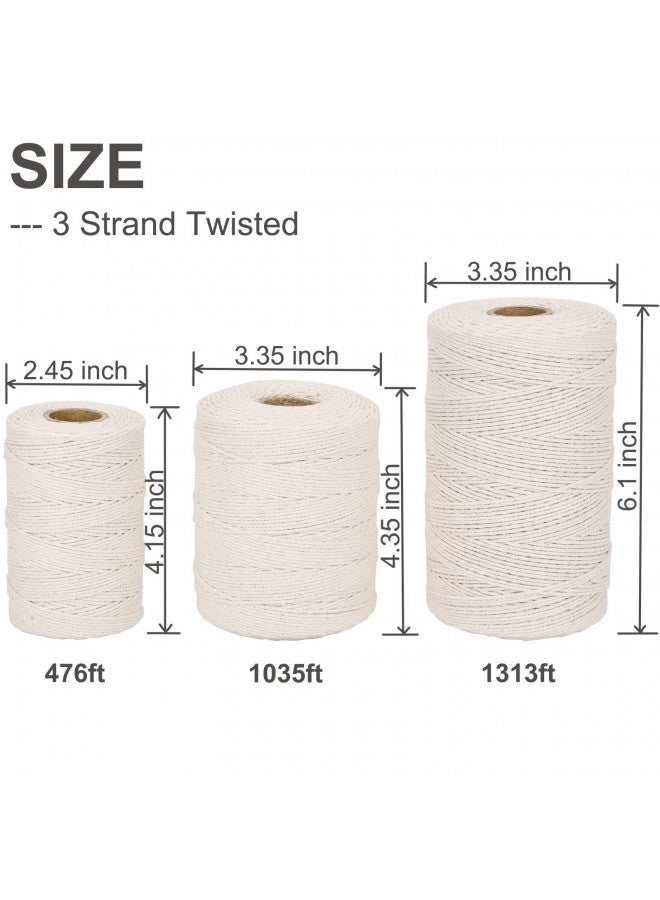 XKDOUS 476ft Butchers Cooking Twine, 100% Cotton Kitchen Twine String, 2mm Cotton Twine for Roasting, Trussing Poultry, Baking & Crafting - Image 3
