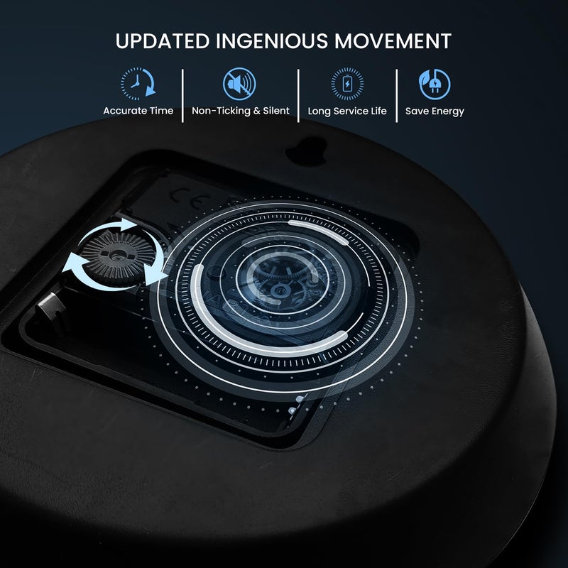 Olive Tree Wall Clock for Living Room, Home, Bedroom Walls, Kitchen, Office, Round Shape Designer Plastic Wall Clock for Home Decor, 12- inch,30 x 30 cm -9348 - Image 3