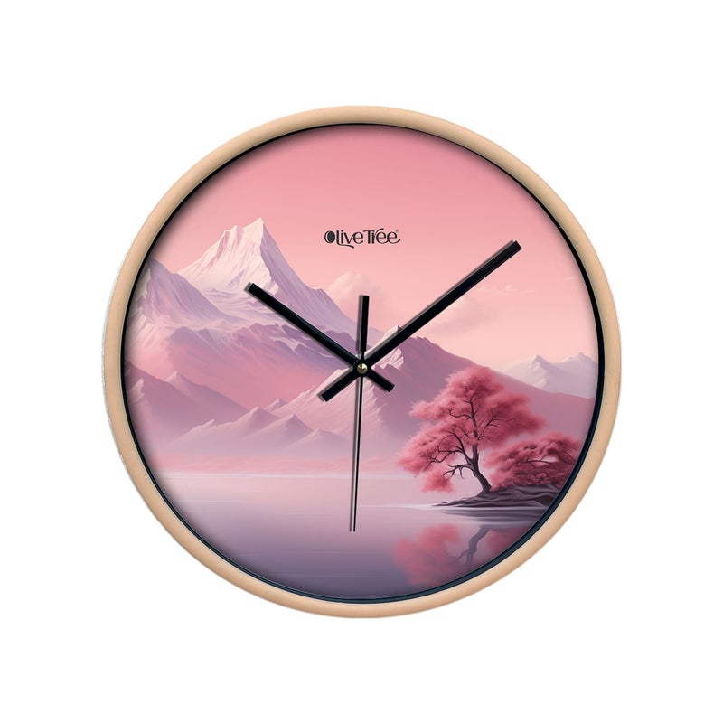 Olive Tree Wall Clock for Living Room, Home, Bedroom Walls, Kitchen, Office, Round Shape Designer Plastic Wall Clock for Home Decor, 12- inch,30 x 30 cm -9348 - Image 2