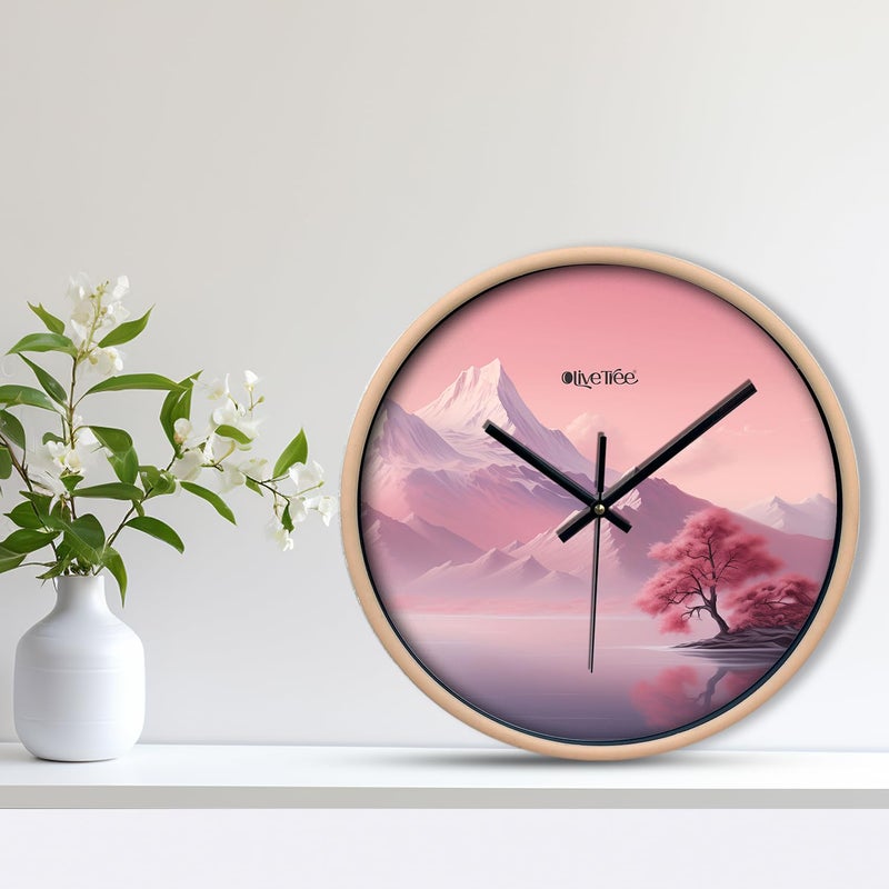 Olive Tree Wall Clock for Living Room, Home, Bedroom Walls, Kitchen, Office, Round Shape Designer Plastic Wall Clock for Home Decor, 12- inch,30 x 30 cm -9348 - Image 4
