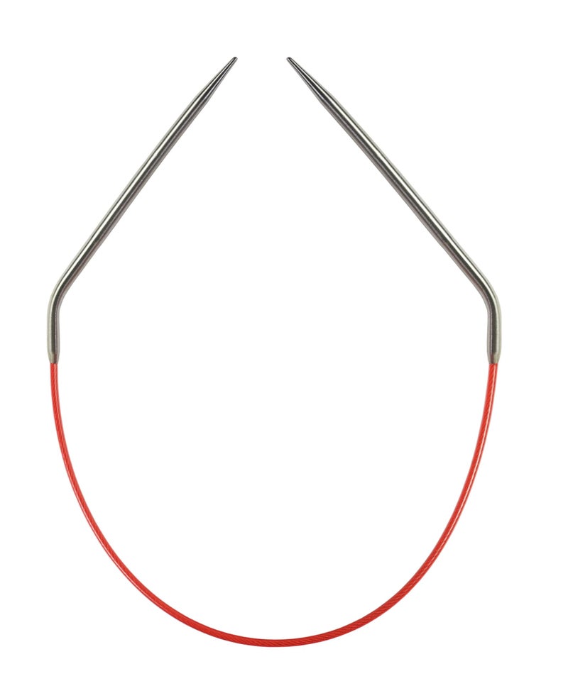 ChiaoGoo Red Circular Knitting Needles 12-Size 8/5mm - Image 2