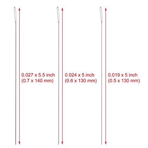 Chuangdi Beading Needles 6 Pieces Stainless Steel Needle Large Big Eye Collapsible Embroidery Beading Needle Thread Sewing Bottle, Assorted Size - Image 2