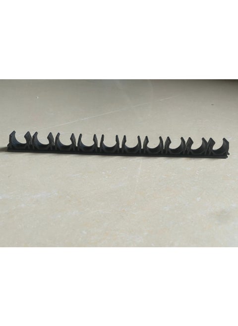 U-shaped Buckle 4/6/8/10/12/14/16MMPU Tracheal Clamp Multi-tube Clamp Seat Nylon Fixed Row Groove Pipe Clamp-Specification Model:Black Splicing Model Tma-16mm 10 Digits