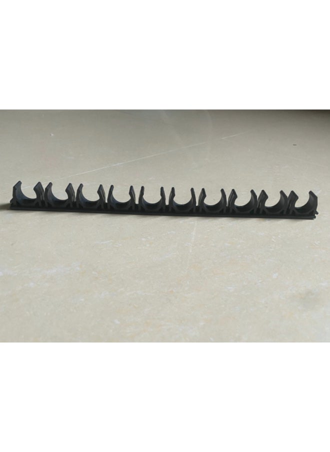 U-shaped Buckle 4/6/8/10/12/14/16MMPU Tracheal Clamp Multi-tube Clamp Seat Nylon Fixed Row Groove Pipe Clamp-Specification Model:Black Splicing Model Tma-16mm 10 Digits
