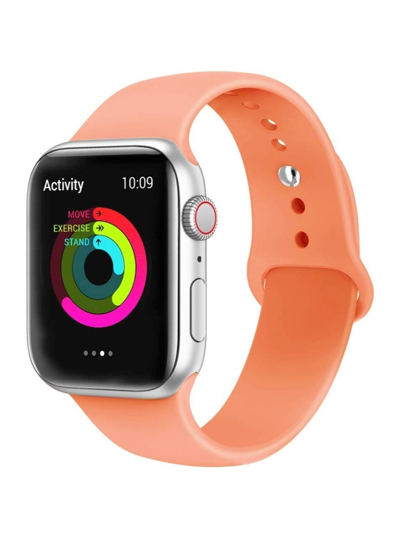 ELTRAZONE "Premium Soft Silicone Fitness Replacement Wristband Strap Compatible with Apple Watch Series 6/5/4/3/2/1/SE 42-44mm - Comfortable and Stylish Sport Band for Active Lifestyles" - Image 1