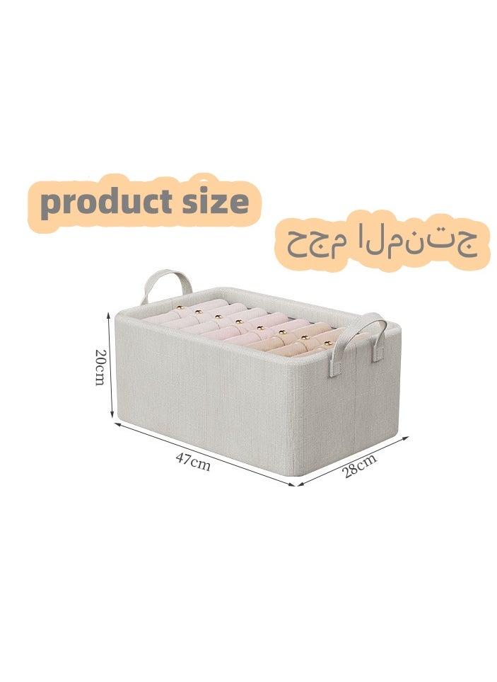 Anmi - 4 Pcs Storage Box, Foldable Clothes Drawer Storage With Handles - Image 1