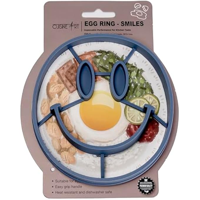 Silicone Egg Ring Smile Design  Fun And Adorable Eggs For Happy Breakfasts  Lynch Blue