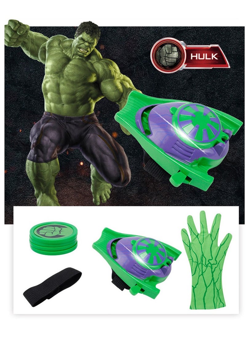 SYOSI - A Vengers Capes Set Cosplay Costume Launcher Wrist Toy Cartoon Mask Glove Children Fancy Dress Green Giant Plays Props Gift for Kids Birthday Party - Image 1